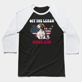 4th of July Independence Day Funny Design for Dog Lovers Baseball T-Shirt